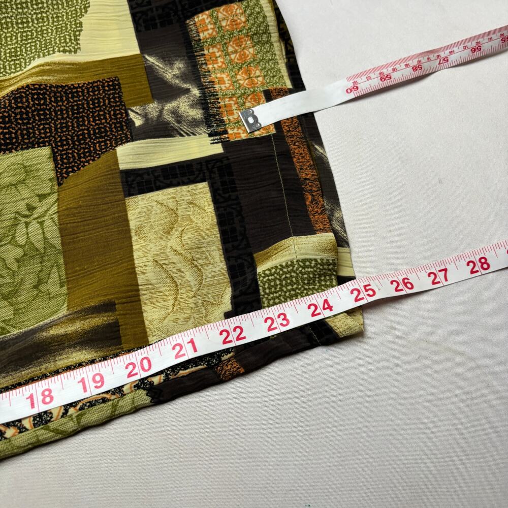Vintage 80s Chloe Patchwork Plisse Pants Women Wide Leg Stretch - Picture 9 of 10
